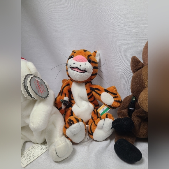 Set of 5 Coca Cola Beanie Babies Coke Soda Drink collectable plush - Picture 3 of 6